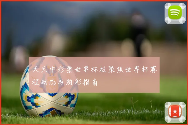 天天中彩票世界杯板聚焦世界杯赛程动态与购彩指南